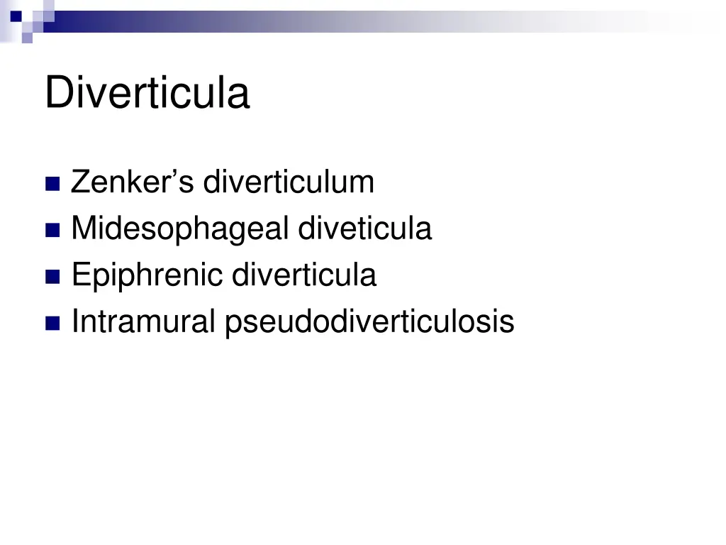 diverticula