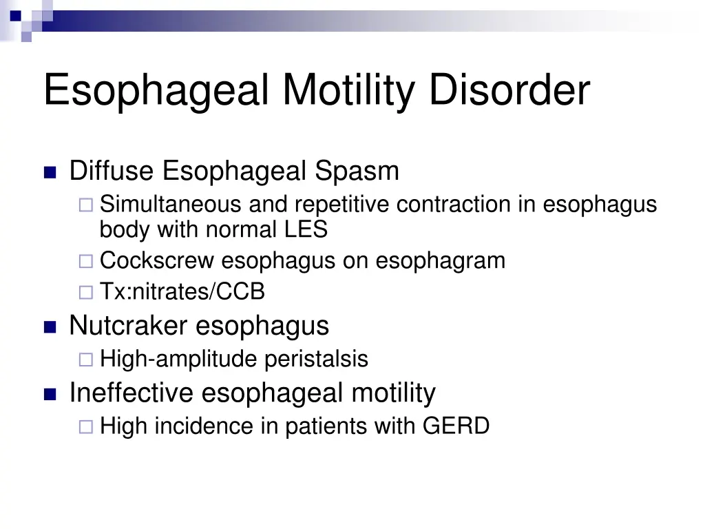 esophageal motility disorder 1