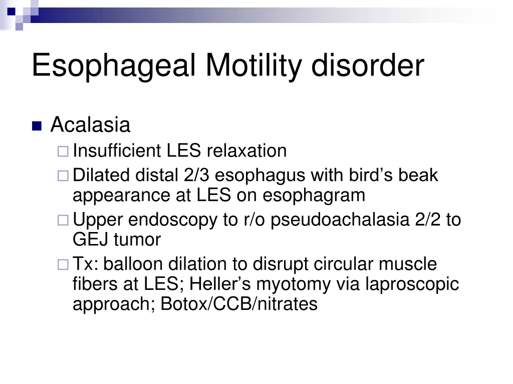 esophageal motility disorder