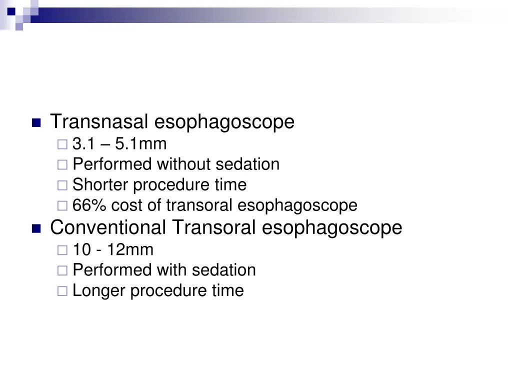 transnasal esophagoscope 3 1 5 1mm performed