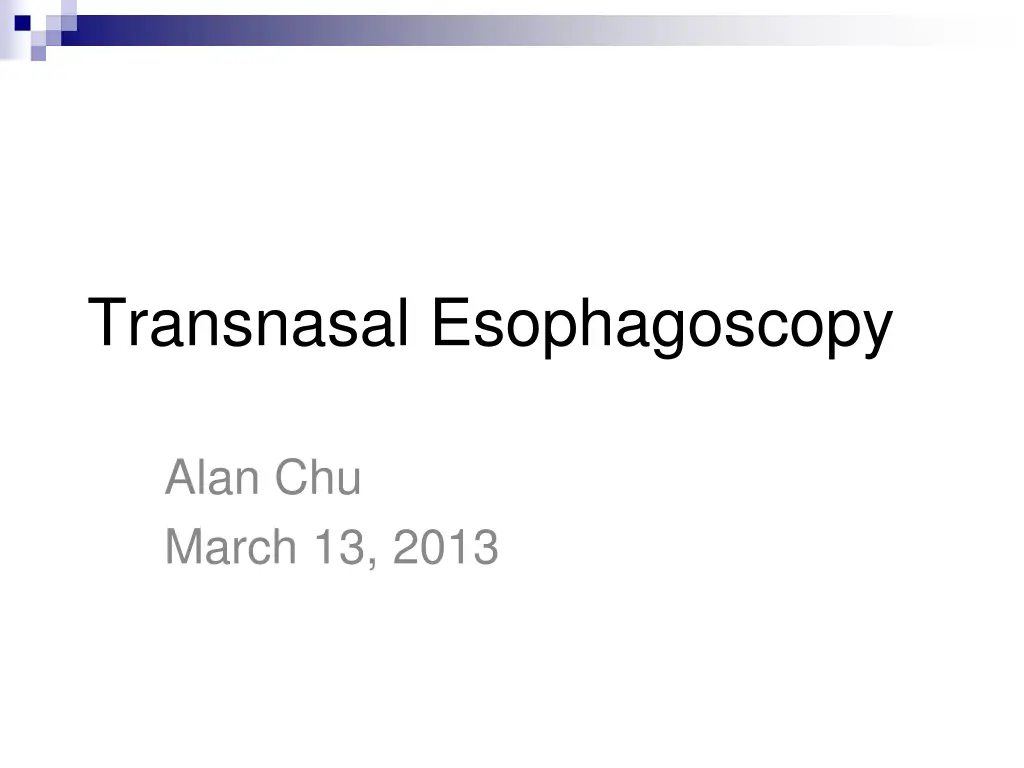 transnasal esophagoscopy