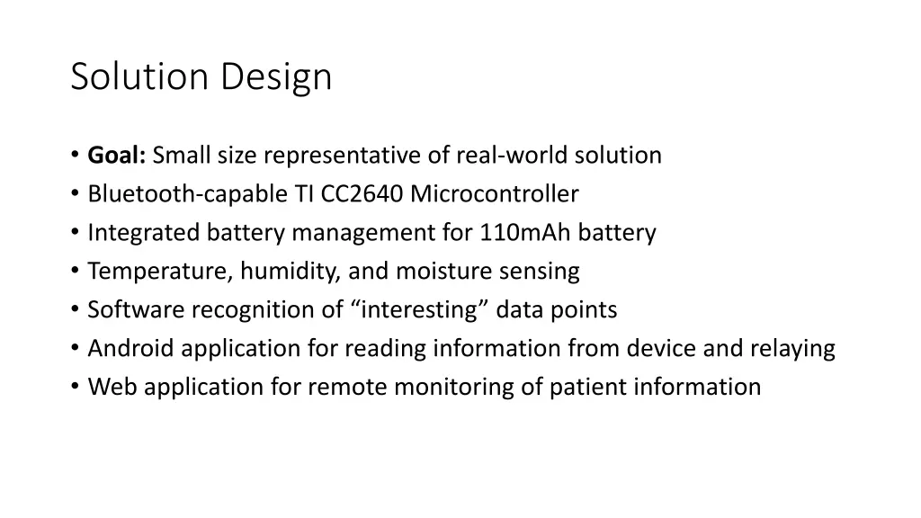 solution design