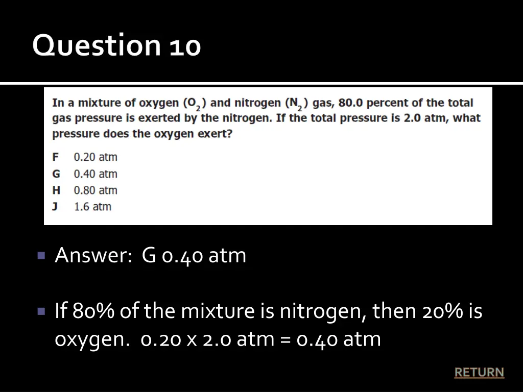 answer g 0 40 atm