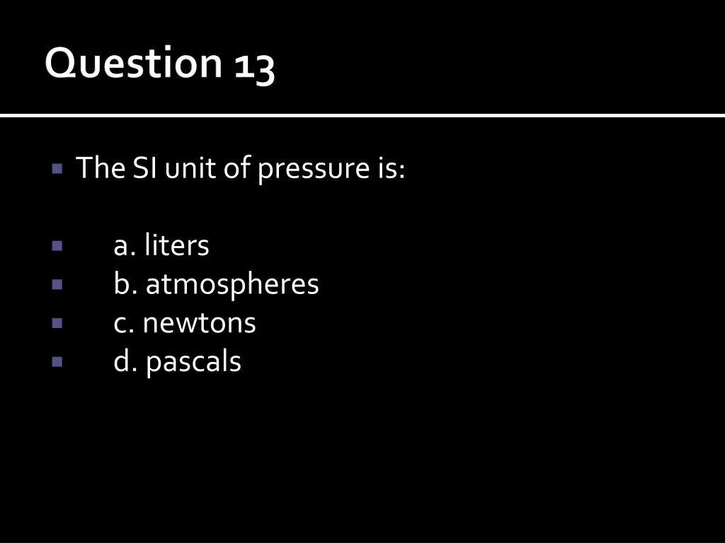 the si unit of pressure is