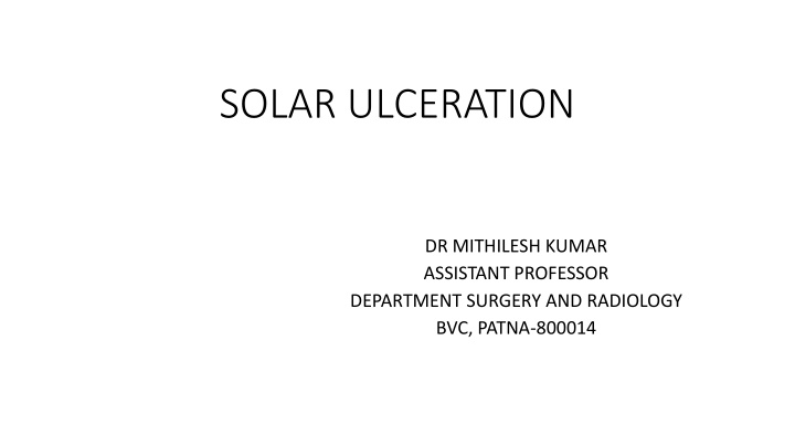 solar ulceration