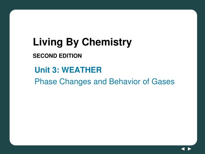 living by chemistry