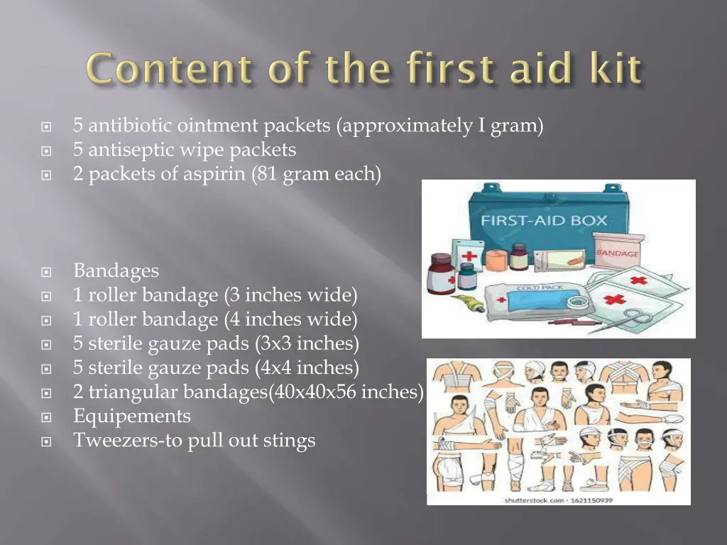 5 antibiotic ointment packets approximately