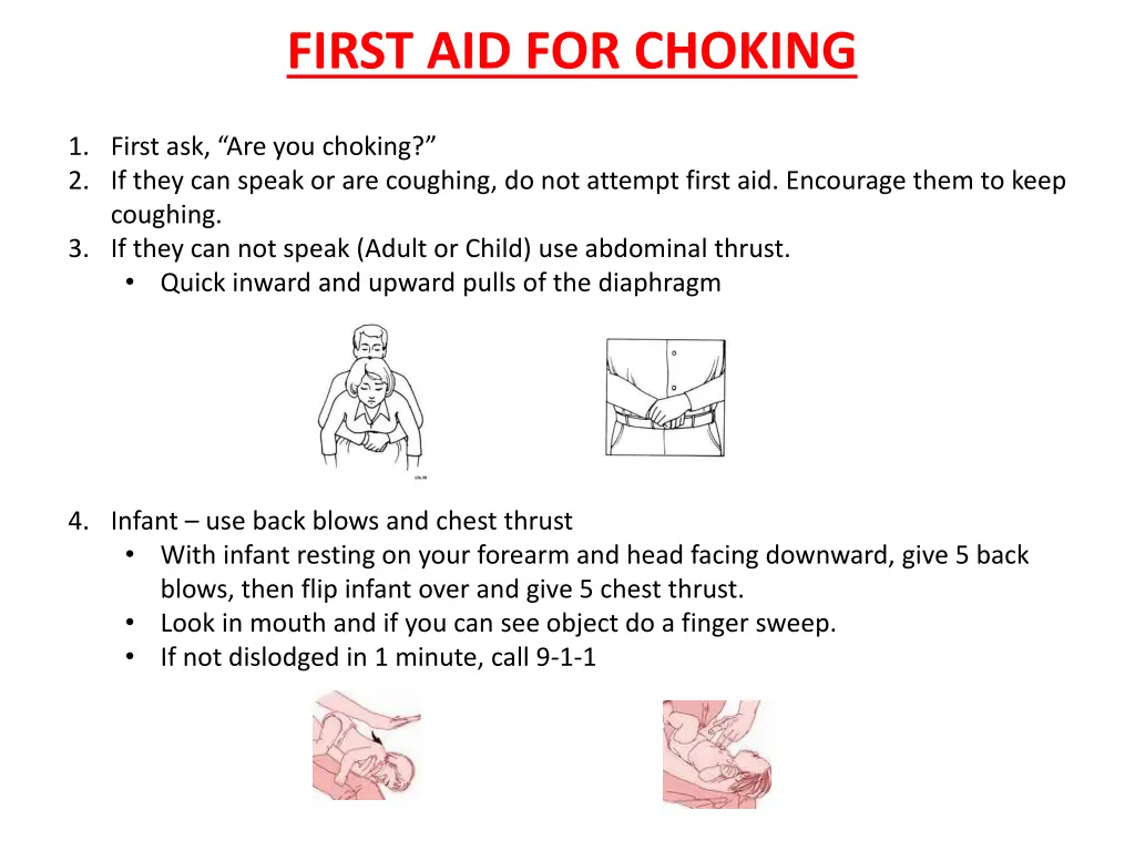 first aid for choking