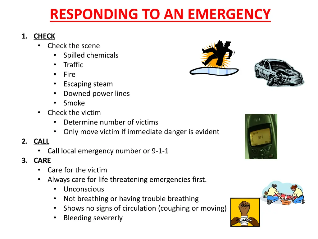 responding to an emergency