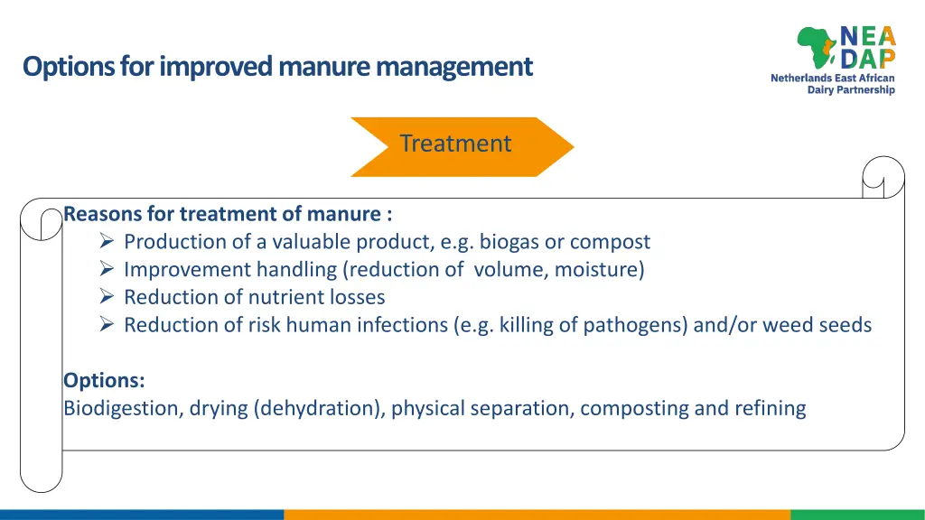 options for improved manure management 1