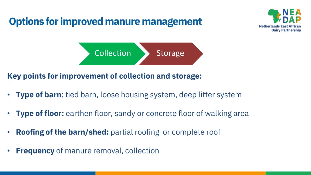 options for improved manure management