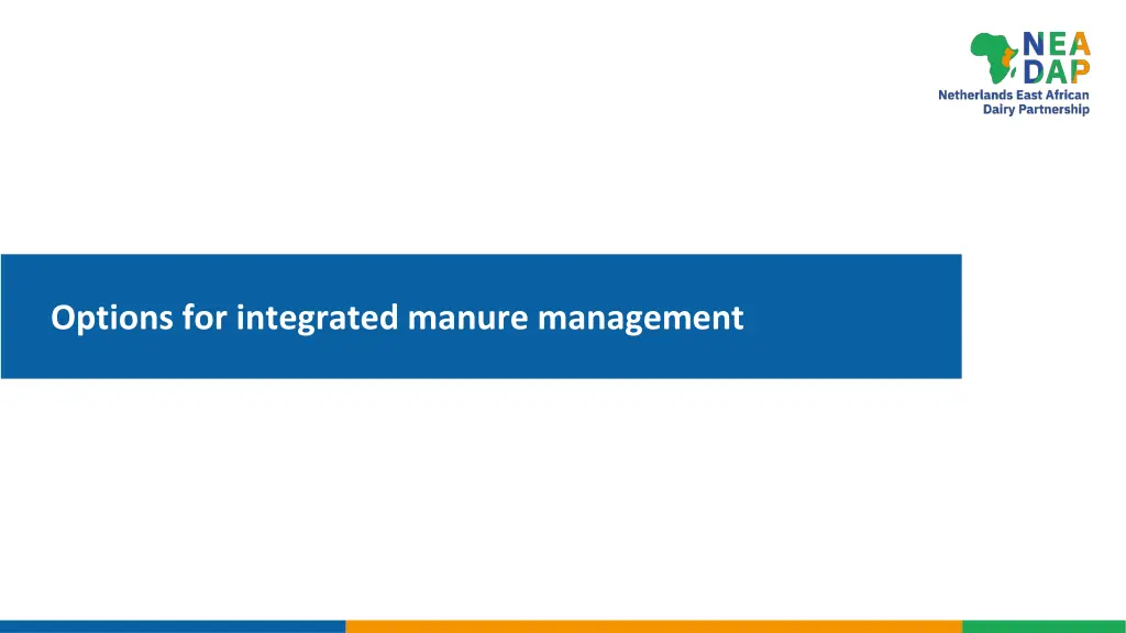 options for integrated manure management