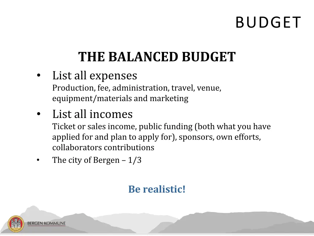 budget