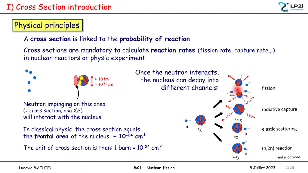 i cross section introduction