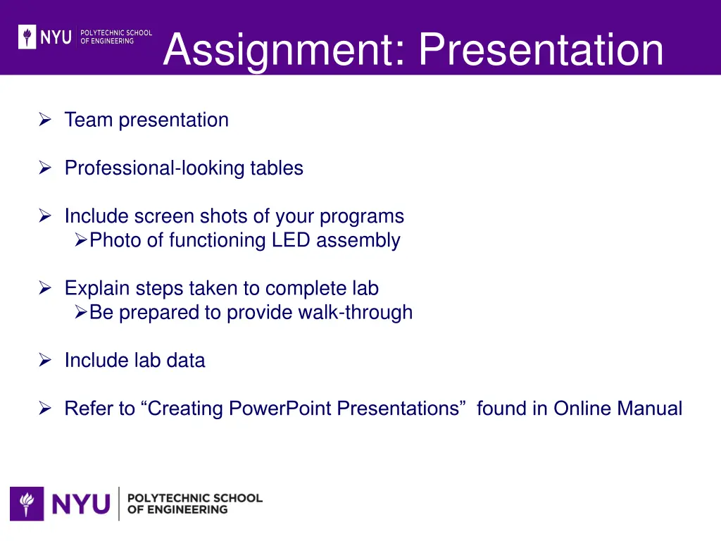 assignment presentation