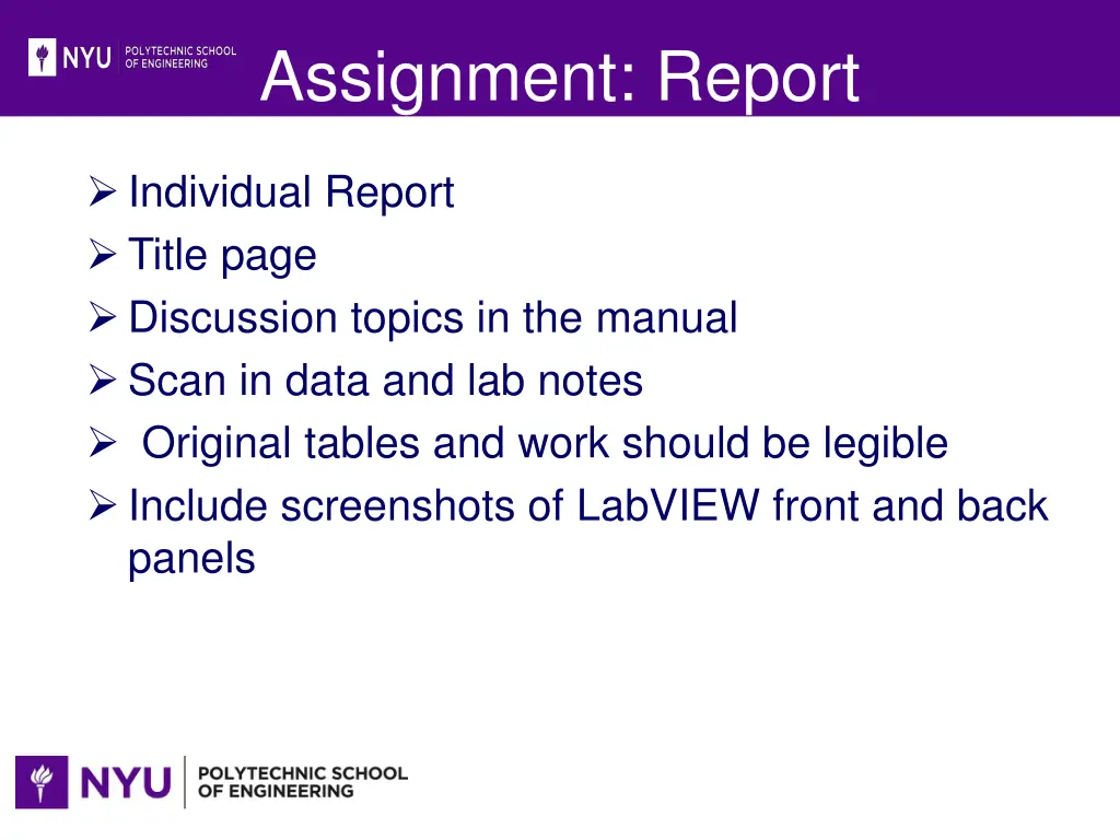 assignment report