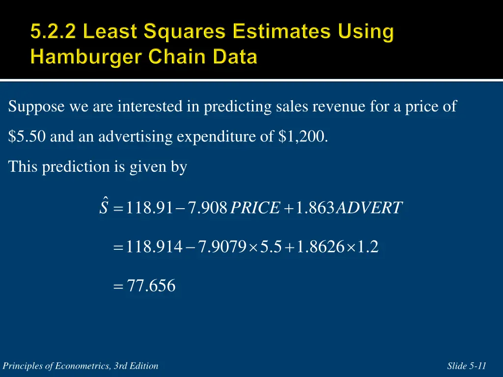 suppose we are interested in predicting sales