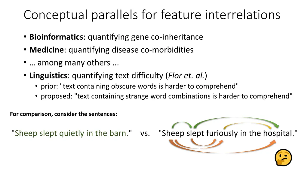 conceptual parallels for feature interrelations 2