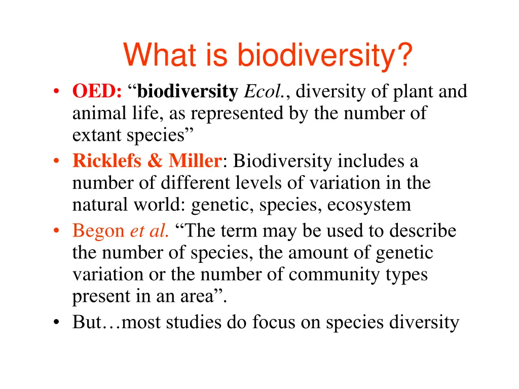 what is biodiversity oed biodiversity ecol