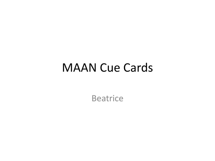 maan cue cards