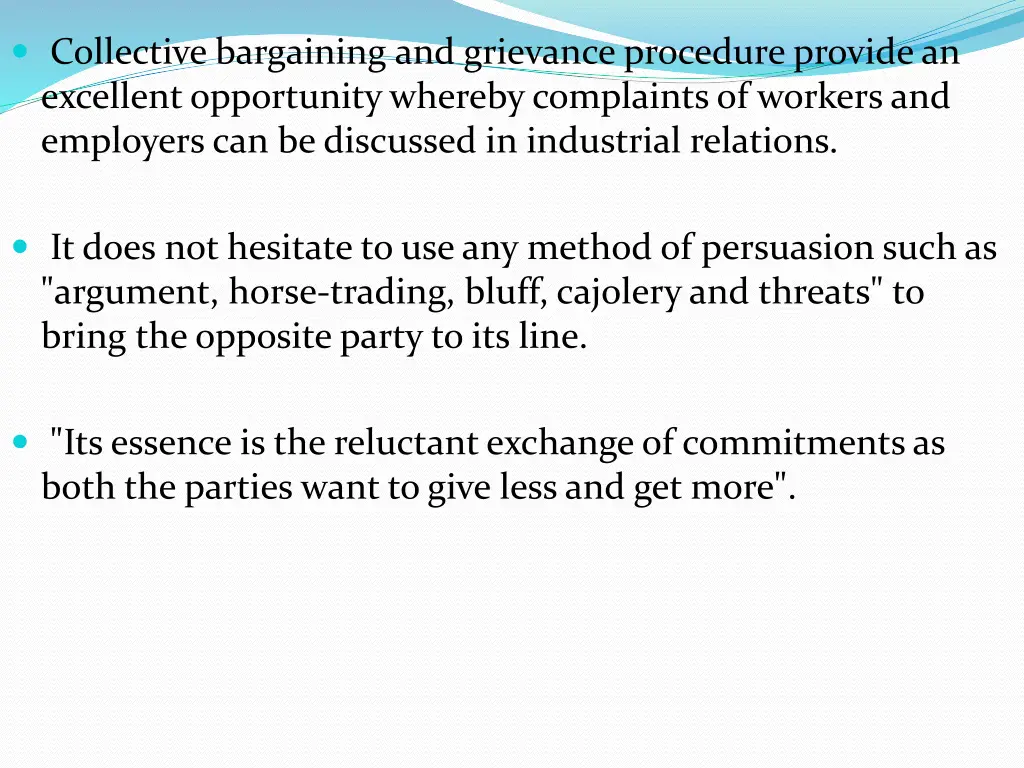 collective bargaining and grievance procedure