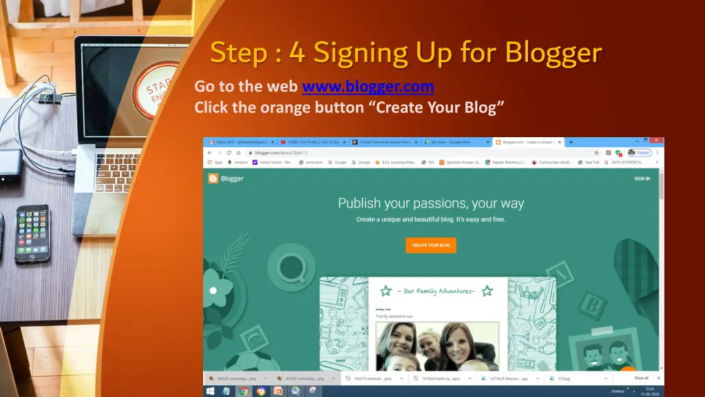 step 4 signing up for blogger