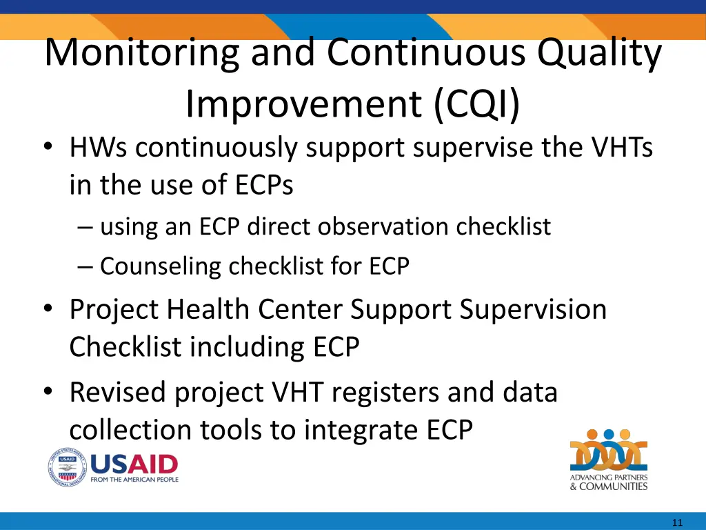 monitoring and continuous quality improvement