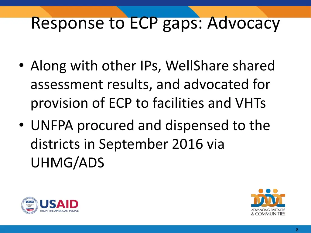 response to ecp gaps advocacy