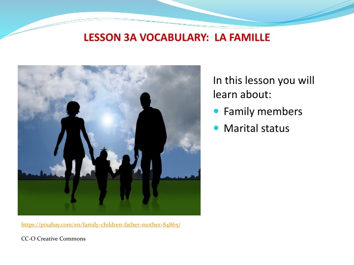 lesson 3a vocabulary la famille