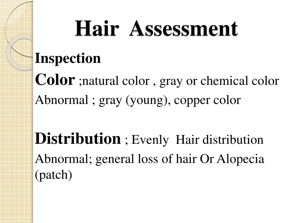 hair assessment