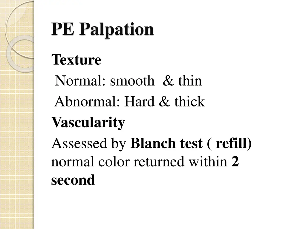 pe palpation