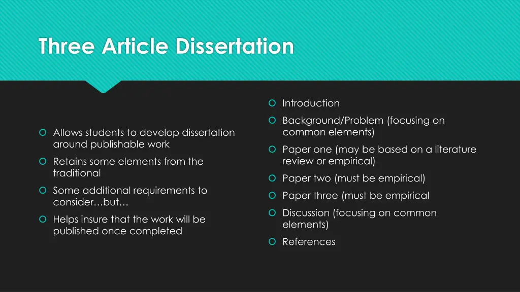 three article dissertation