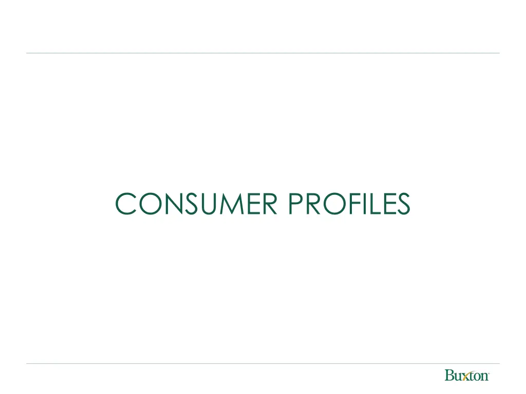 consumer profiles