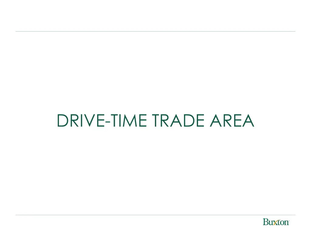 drive time trade area 1