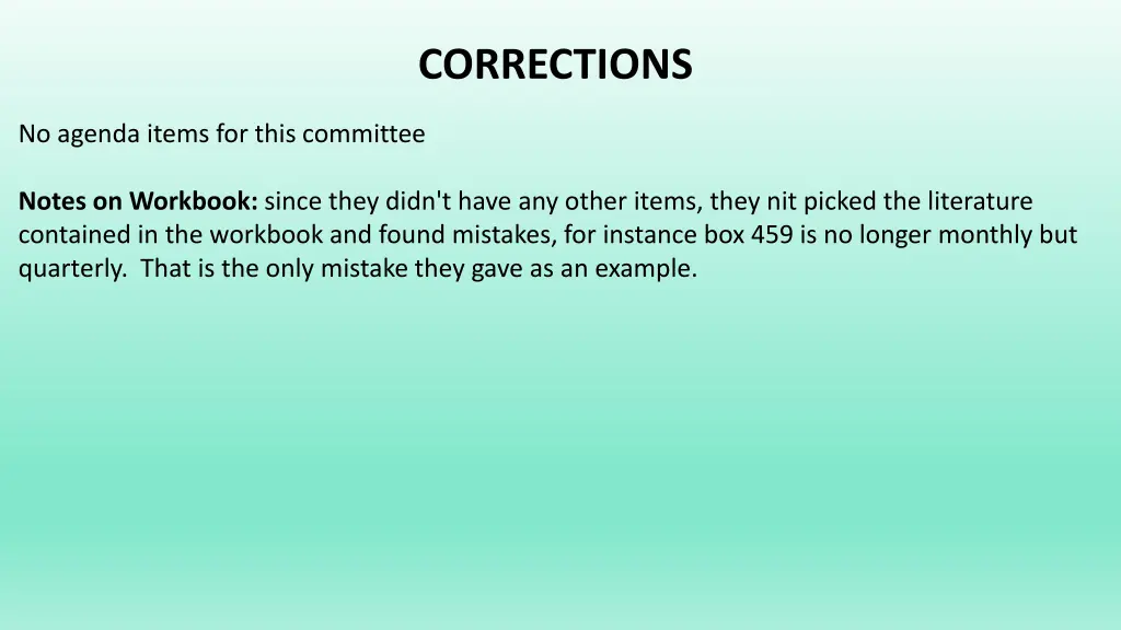 corrections