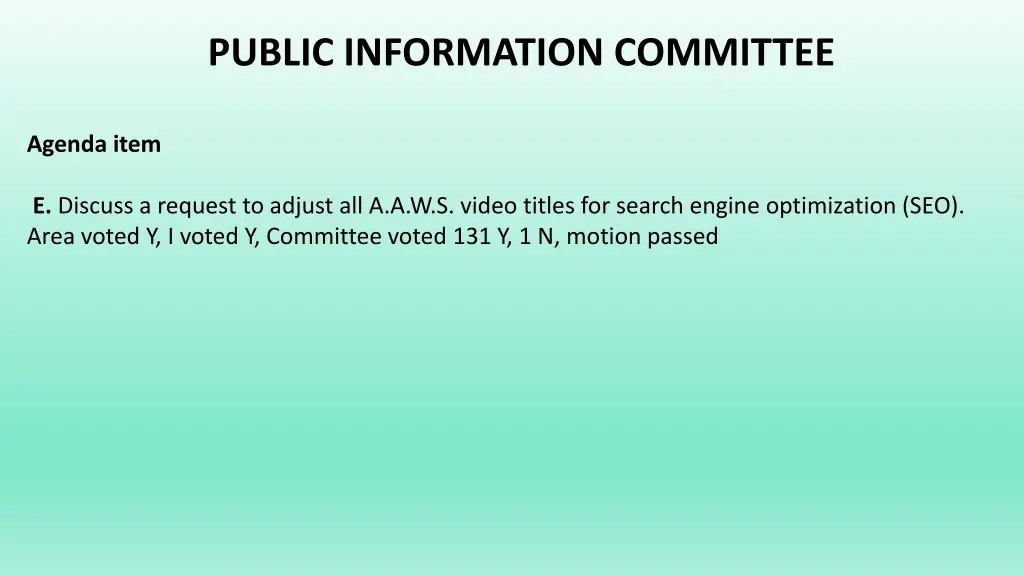 public information committee