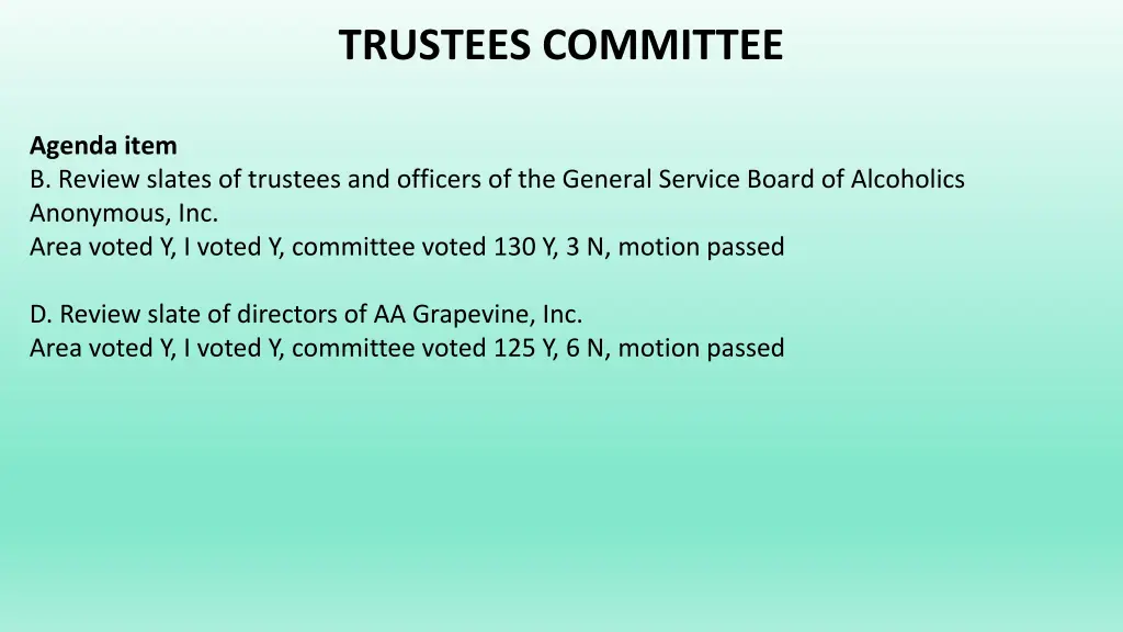 trustees committee