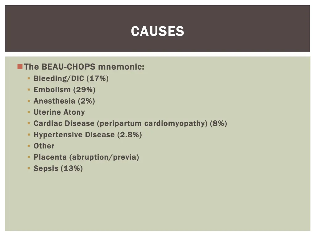 causes causes