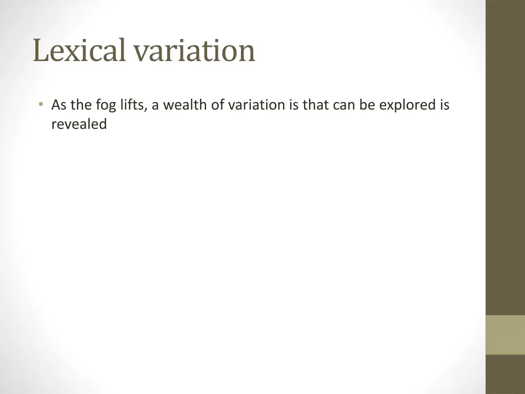 lexical variation