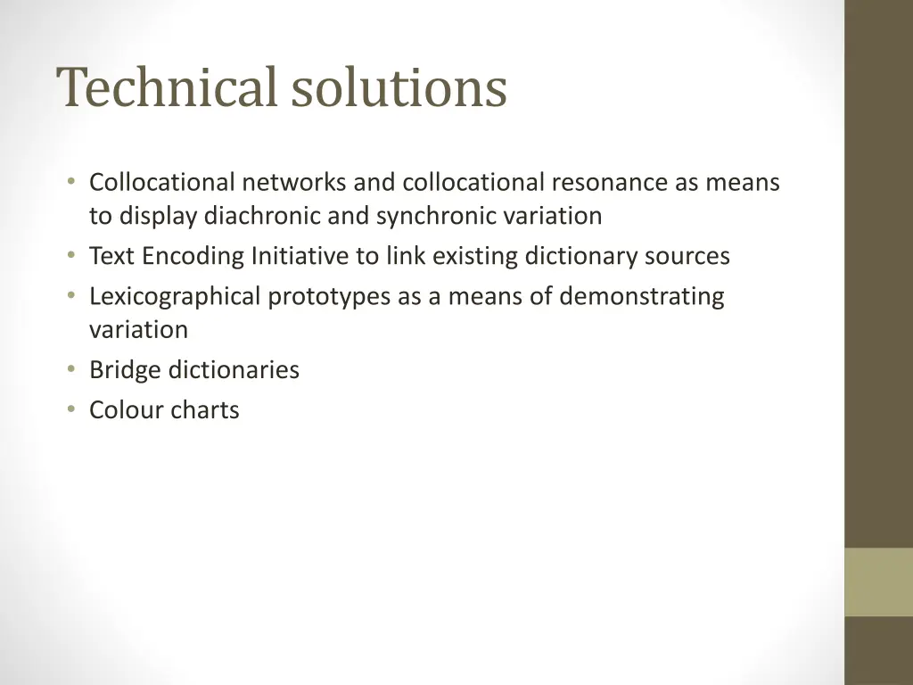 technical solutions