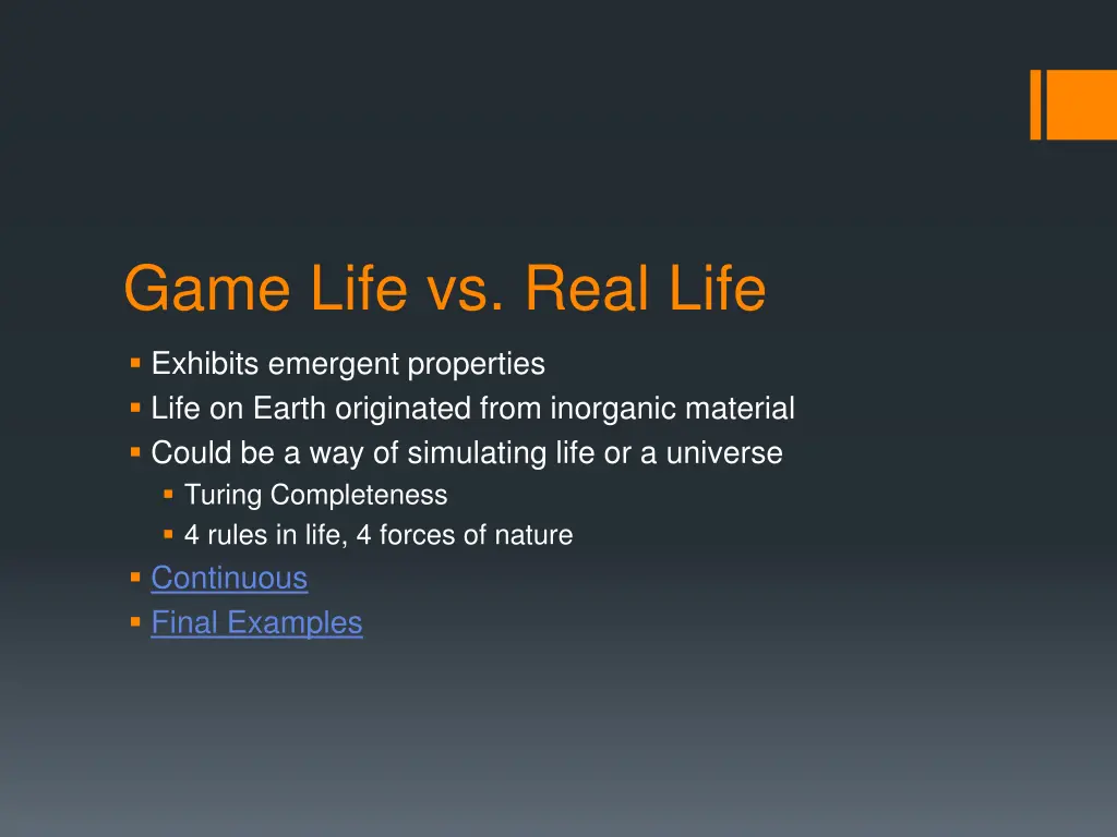 game life vs real life