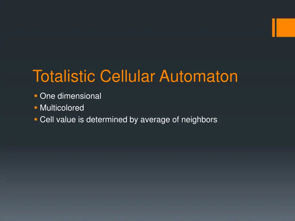 totalistic cellular automaton