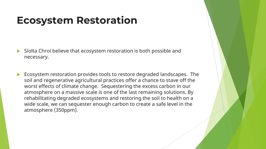 ecosystem restoration