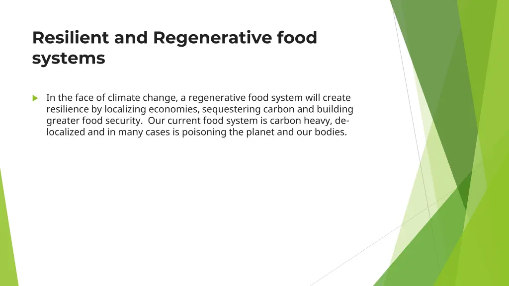 resilient and regenerative food systems