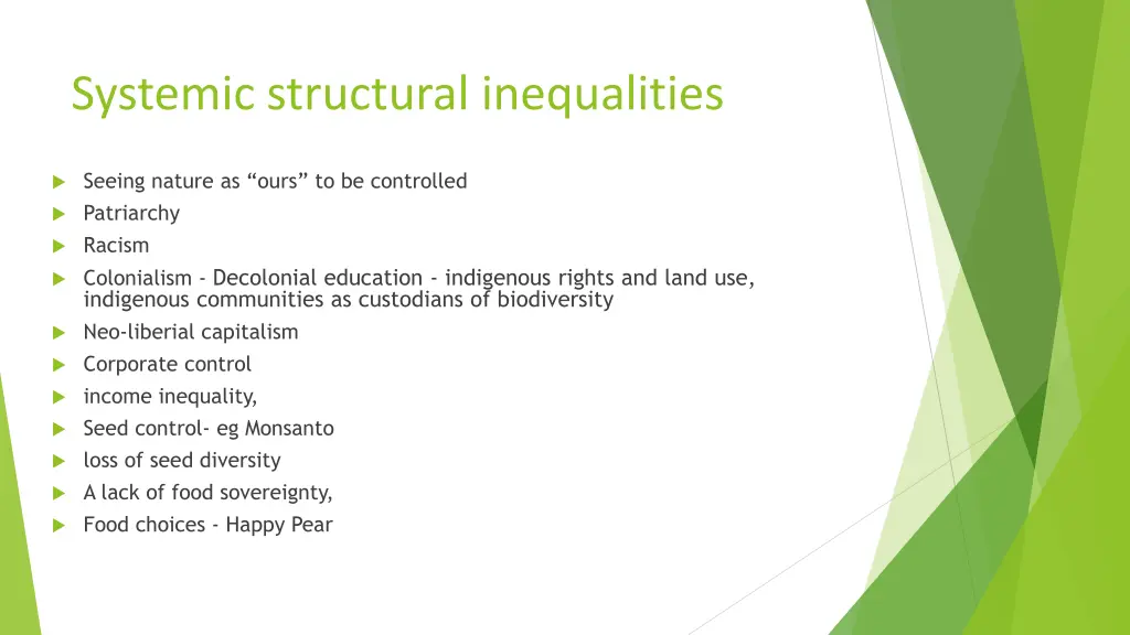 systemic structural inequalities