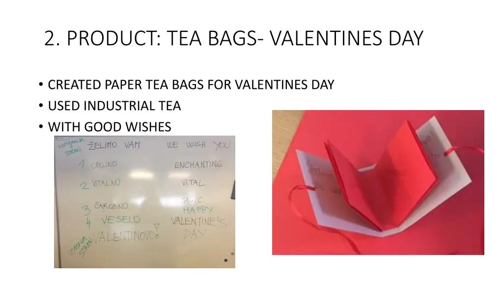 2 product tea bags valentines day