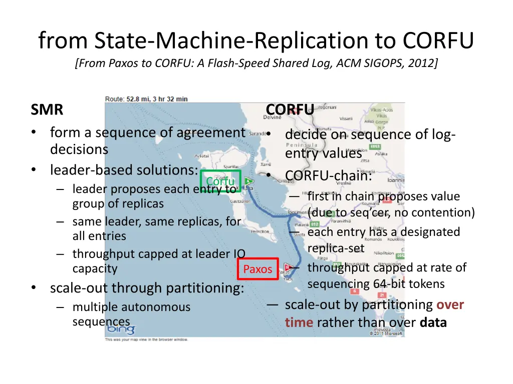 from state machine replication to corfu from