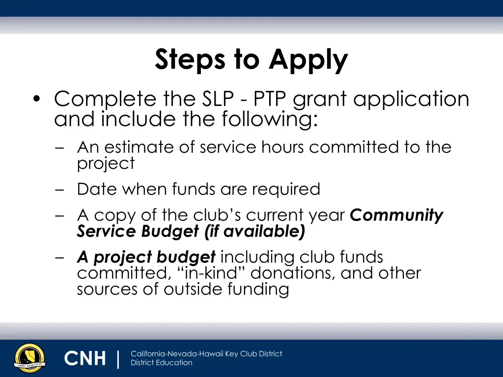 steps to apply