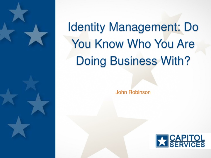 identity management do you know who you are doing