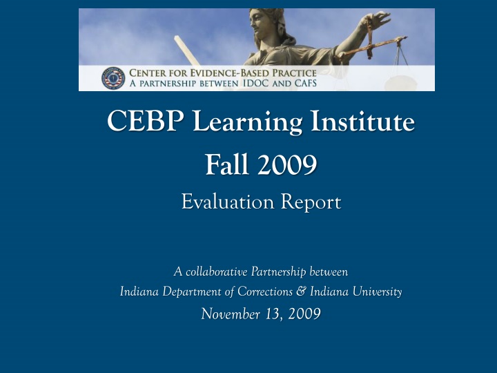 cebp learning institute fall 2009 evaluation